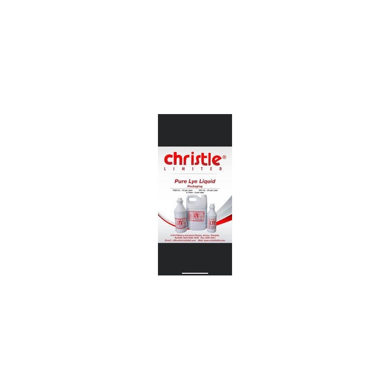 CHRISTLE LIQUID LYE- GALLON (4LT)
