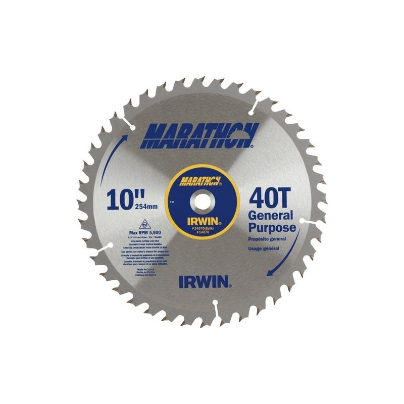 IRWIN 10" 40T TABLE SAW BLADE