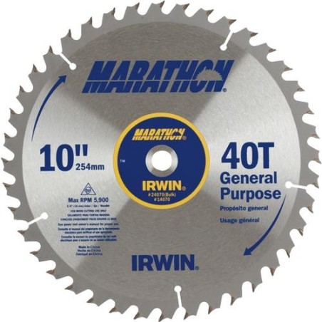 IRWIN 10" 40T TABLE SAW BLADE