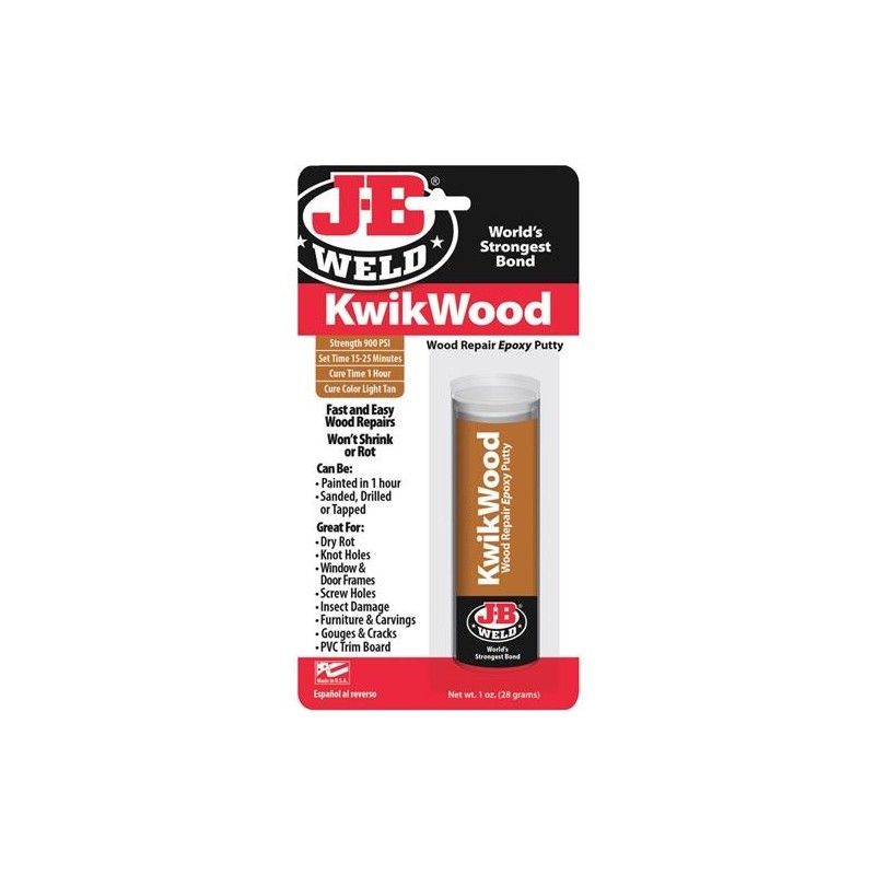 JB WELD KWIKWOOD WOOD REPAIR EPOXY PUTTY STICK