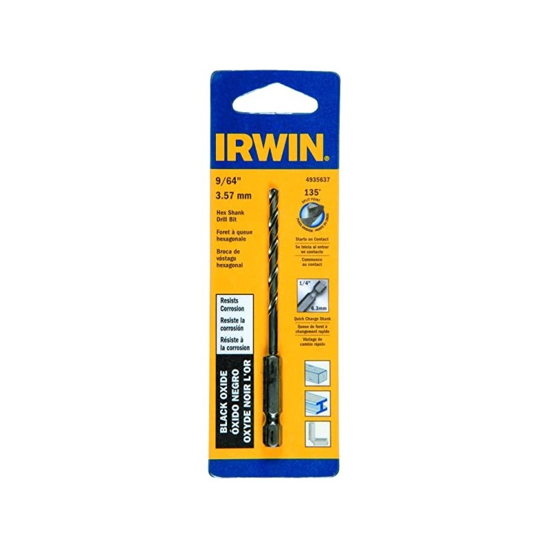 IRWIN DRILL BIT 9/64" HSS