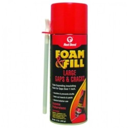 Foam & Fill Large Gaps & Cracks Expanding Polyurethane Sealant, 12 fl.oz. [Red Devil]
