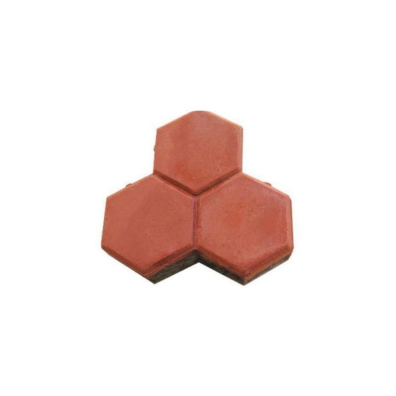 TRI HEX PAVER BLOCK RED