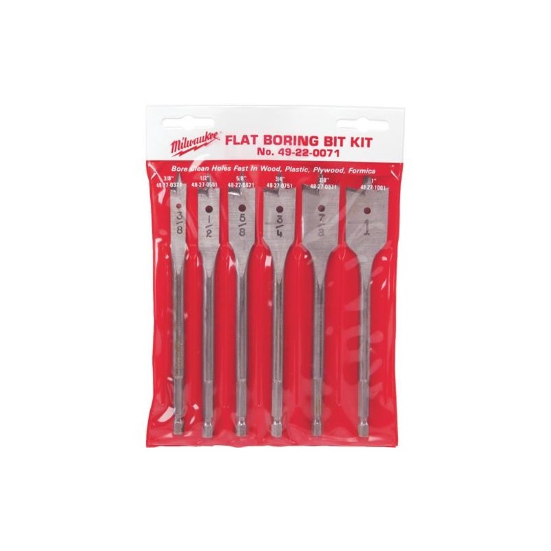 MILWAUKEE 6 PC SPADE BIT SET