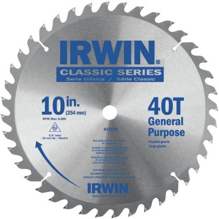 IRWIN SAW BLADE 10" 40T