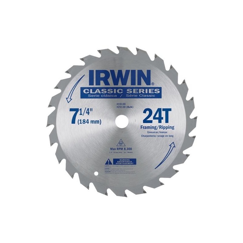 7 1/4" 24T Saw Blade Classic Series  [IRWIN]