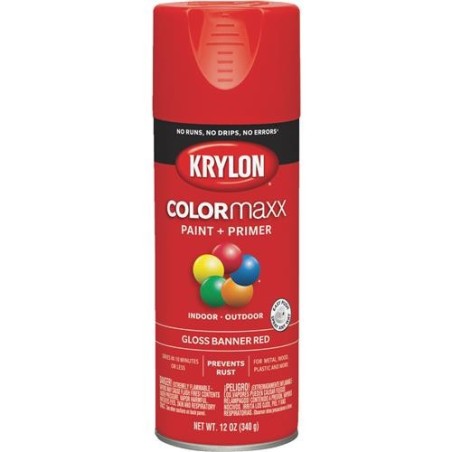 KRYLON GLOSS BANNER RED 12.OZ SPRAY PAINT