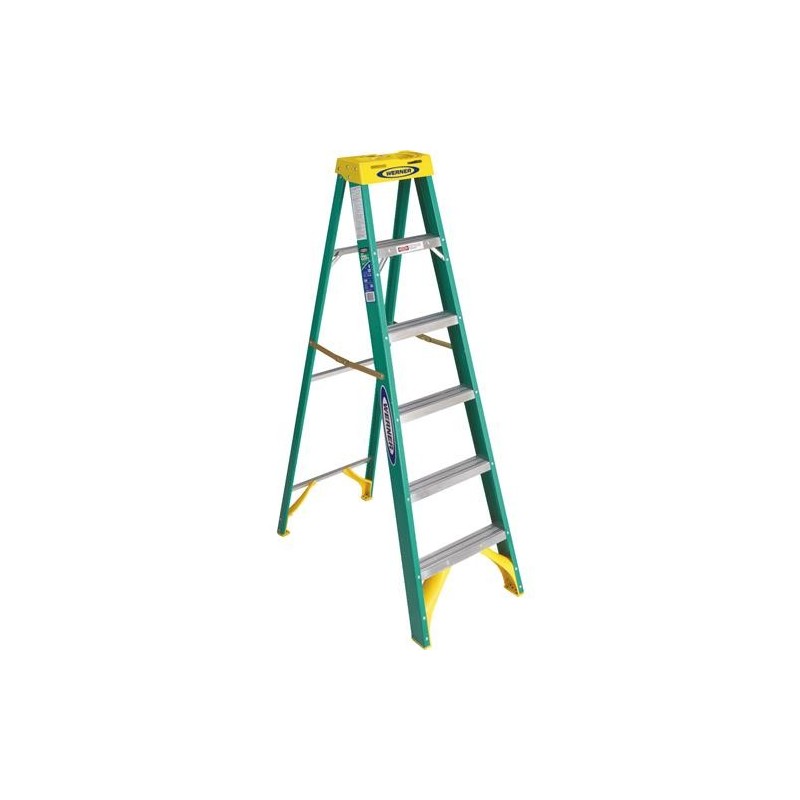 6' Fiberglass Step Ladder, 225lb [Werner]