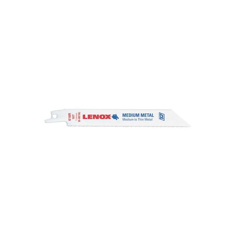 LENOX 5PK RECIPROCATING SAW BLADE 6" X 18TPI