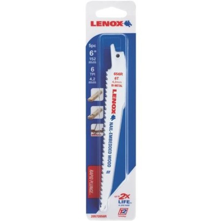 LENOX NAIL EMBEDDED BLADE (6" X 6 TP1)