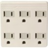 DO IT 15A 6 SOCKET WALL OUTLET
