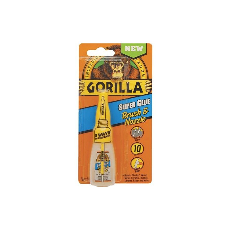 GORILLA SUPER GLUE BRUSH & NOZZLE 10G