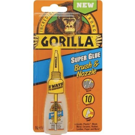 GORILLA SUPER GLUE BRUSH & NOZZLE 10G