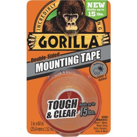 GORILLA MOUNTING TAPE CLEAR 15LBS