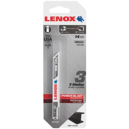 LENOX 3PK JIG SAW BLADE 3 5/8" X 14TPI