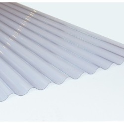 Plastic 'Galvanise' Sheet, 8ft, Clear