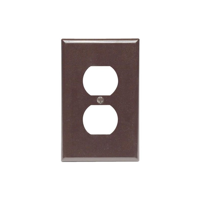 LEVITON BLACK DUPLEX RECEPTACLE WALLPLATE