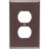 LEVITON BLACK DUPLEX RECEPTACLE WALLPLATE