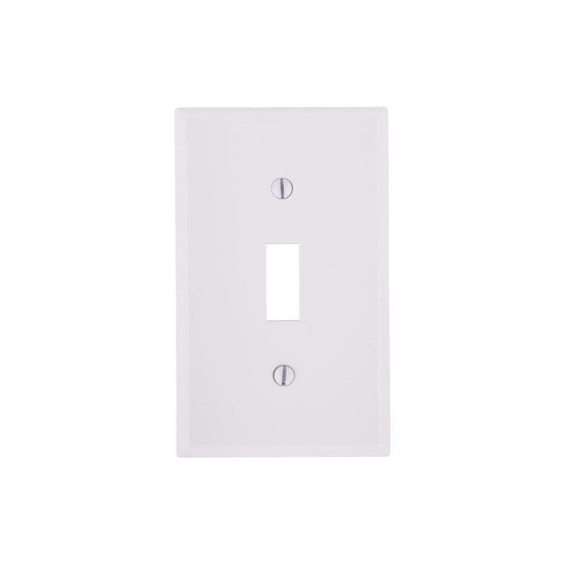 LEVITON WHITE PLASTIC WALLPLATE FOR TOGGLE SWITCH