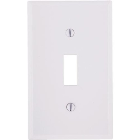 LEVITON WHITE PLASTIC WALLPLATE FOR TOGGLE SWITCH