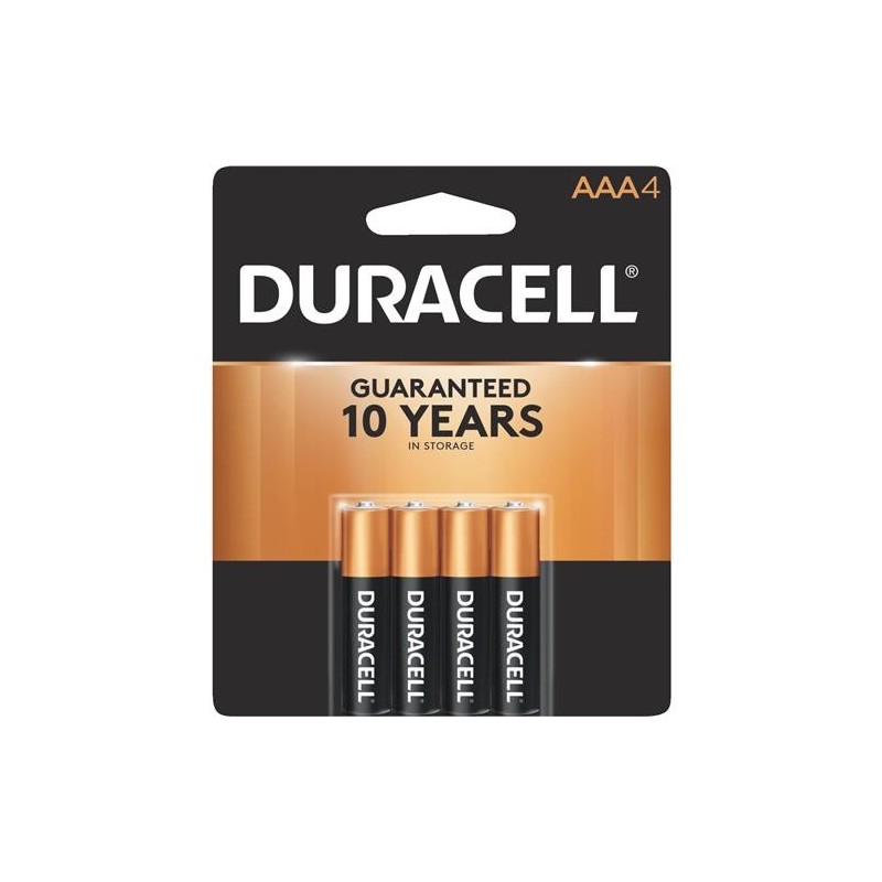 DURACELL COPPERTOP AAA BATTERY 4 IN PACK