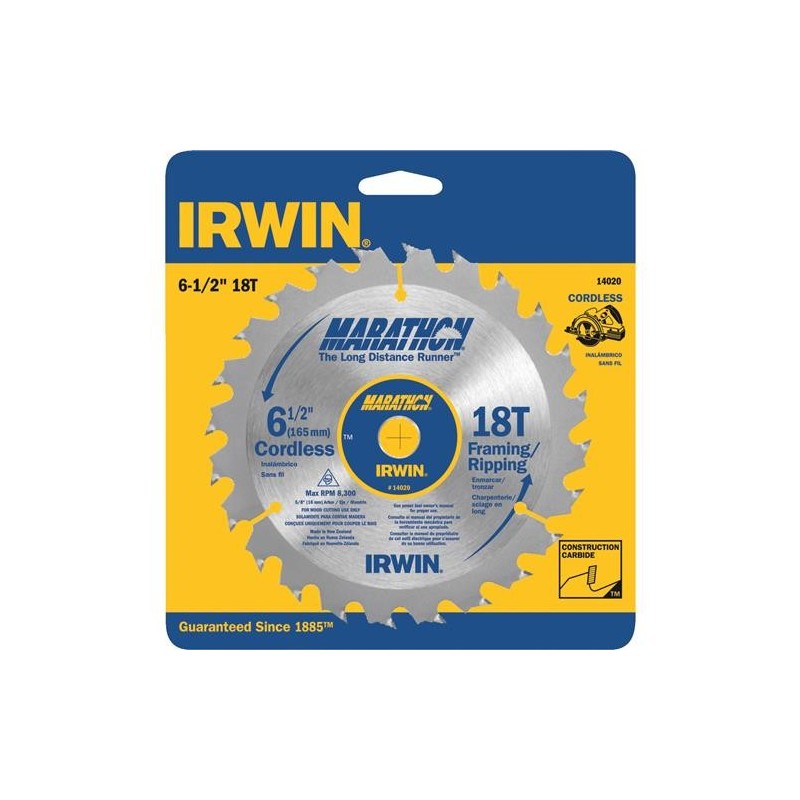 IRWIN 6 1/2" 18T FRAMING/RIPPING BLADE