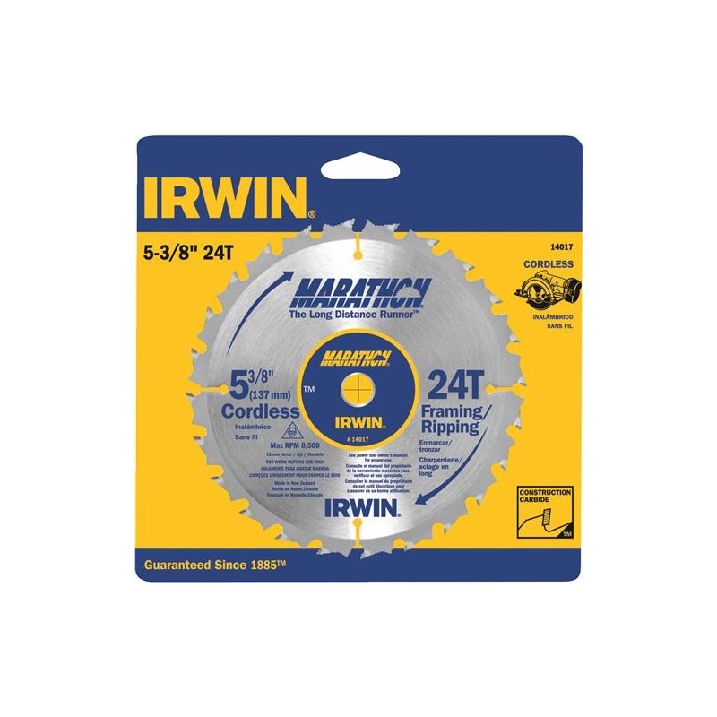 IRWIN FRAMING AND RIPPING BLADE 5 3/8" 24T