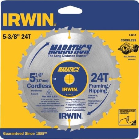 IRWIN FRAMING AND RIPPING BLADE 5 3/8" 24T