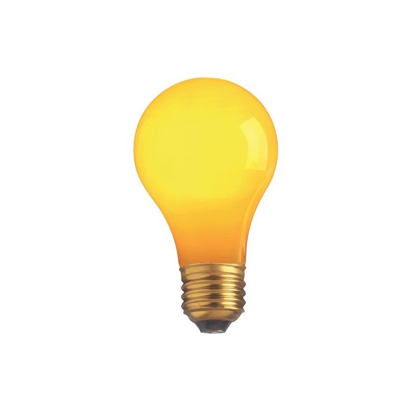 25W A19 CERAMIC YELLOW 130V PARTY BULB