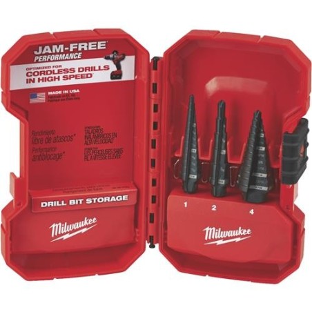 MILWAUKEE STEP DRILL BIT KIT (3-PIECE)