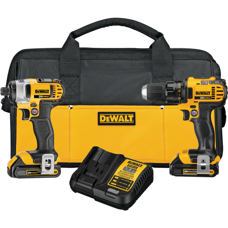 DeWalt 20V MAX Li-Ion Drill & Impact Cordless Tool Combo Kit - DCK280C2