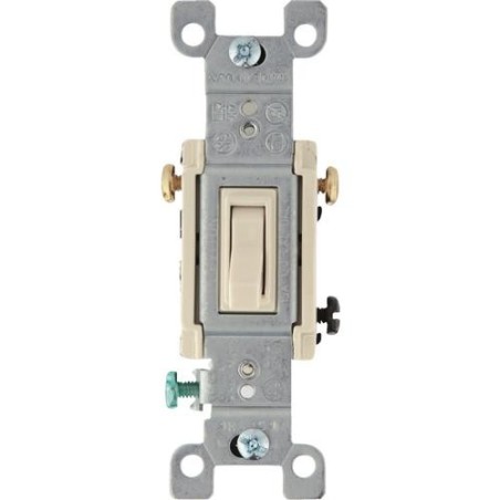 LEVITON 3 WAY TOGGLE SWITCH LIGHT ALMOND