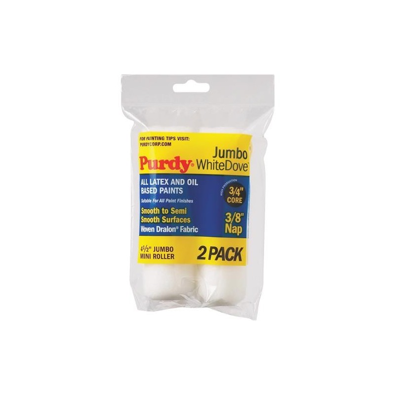 Roller Refill (2Pack) Jumbo White Dove, 4-1/2" [Purdy]