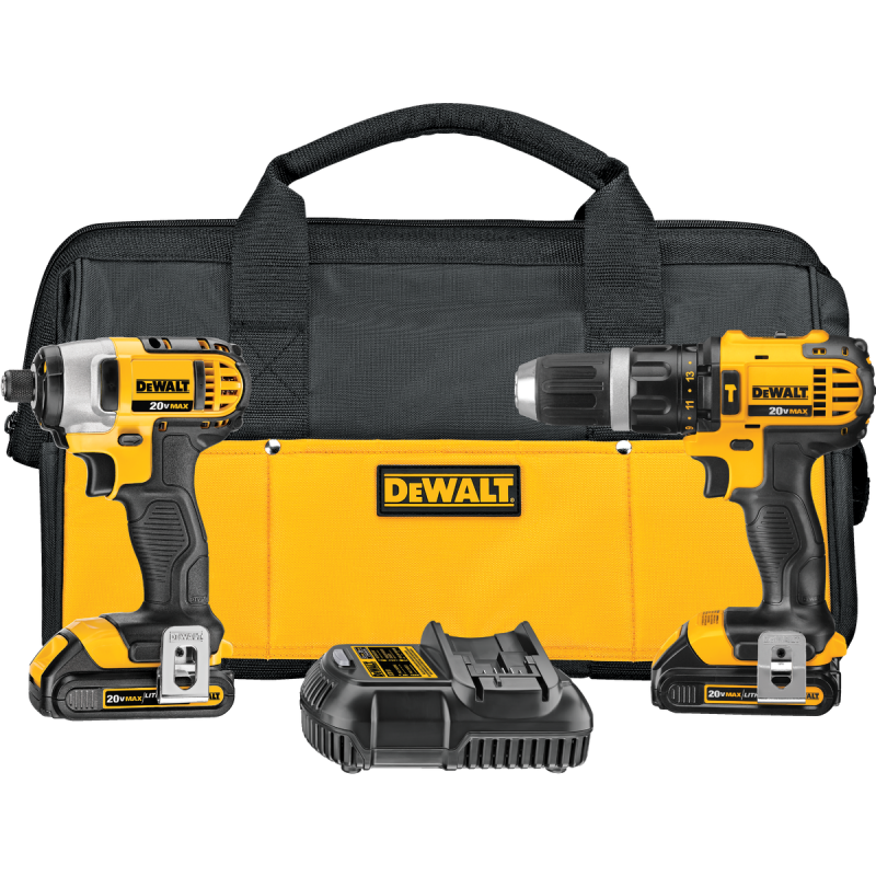 DeWalt 20V MAX Li-Ion Hammer Drill & Impact Cordless Tool Combo Kit - DCK285C2