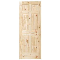 Pitch Pine Panel Door, 32" X 80"