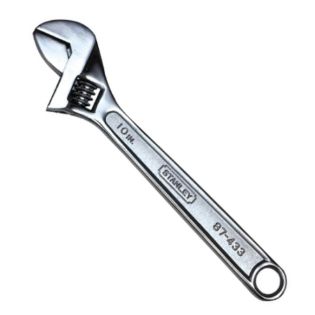 STANLEY 10" CHROME ADJUSTABLE WRENCH
