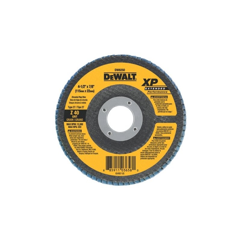 STANLEY FLAP DISC 4 1/2" X 7/8" X 40 GRIT