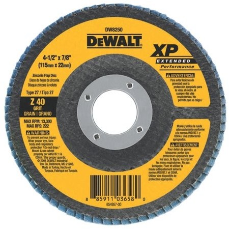 STANLEY FLAP DISC 4 1/2" X 7/8" X 40 GRIT