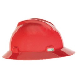 RED HARD HAT MSA RATCHET