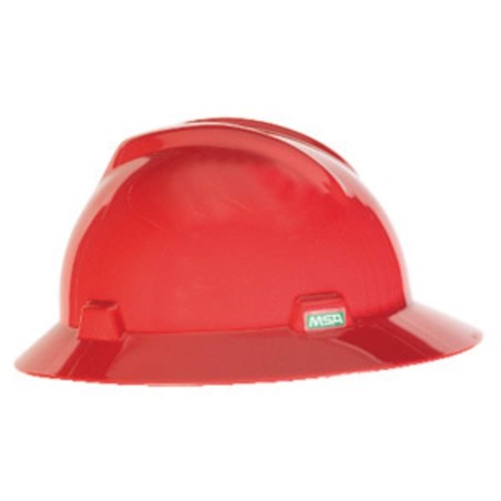 RED HARD HAT MSA RATCHET