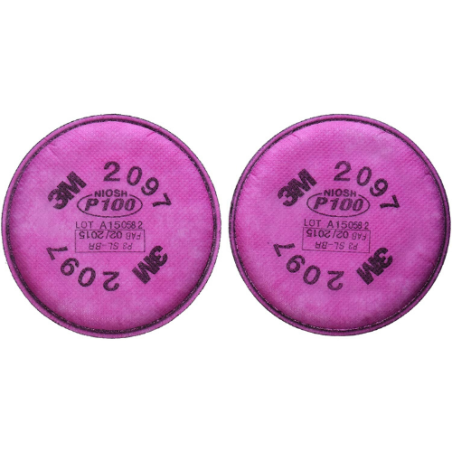 3M 2097 PARTICULATE FILTER P100 NIOSH PER PAIR