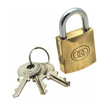 38MM TRI CIRCLE PAD LOCK- SOLID BRASS