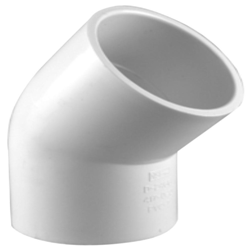 1 1/2" 45 DEG PVC ELBOW SCH 40